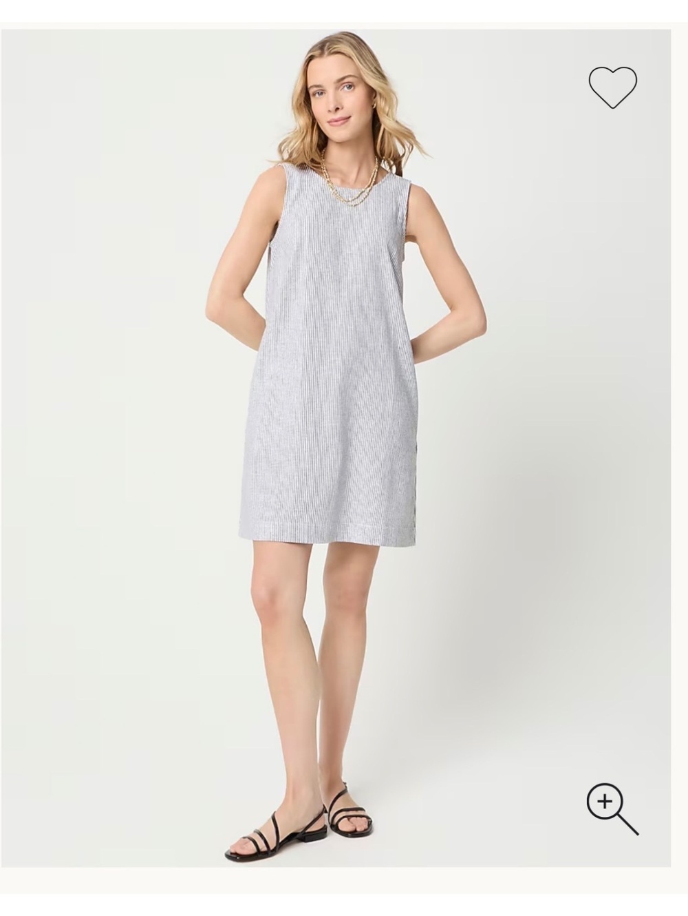 J.Crew Sleeveless Striped Shift Dress women’s size 6